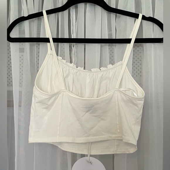 NWT Princess Polly WHITE Crop Camisole Top (Size: US 4) - Picture 4 of 5